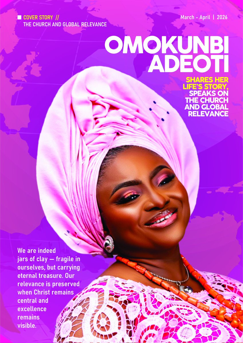jarsofclayng's tweet photo. NOW OUT! 
Jars of Clay Magazine 
March/April 2026 Edition 

HIGHLIGHTS 
* Cover Story 
* Unmask 
* Spiritual Intelligence 
* Leadership &amp; Governance 
* Relationship &amp; Family Life 
* Beautifully Made 
* Discipleship Development 

DISTRIBUTED FREE DIGITALLY 
 Celebrating Excellence https://t.co/YKn2PSmx9H
