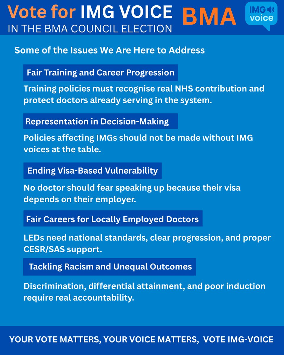 lobatan_tunde's tweet photo. Here is a our 5 point agenda for the BMA. 
Also, voting made easy. Vote for the candidates in the order listed to ensure fair training and career progression. 
IMGVOICE is here to make sure your voices are heard.
Vote now and get your colleagues to vote. https://t.co/OHVMTpRL8F