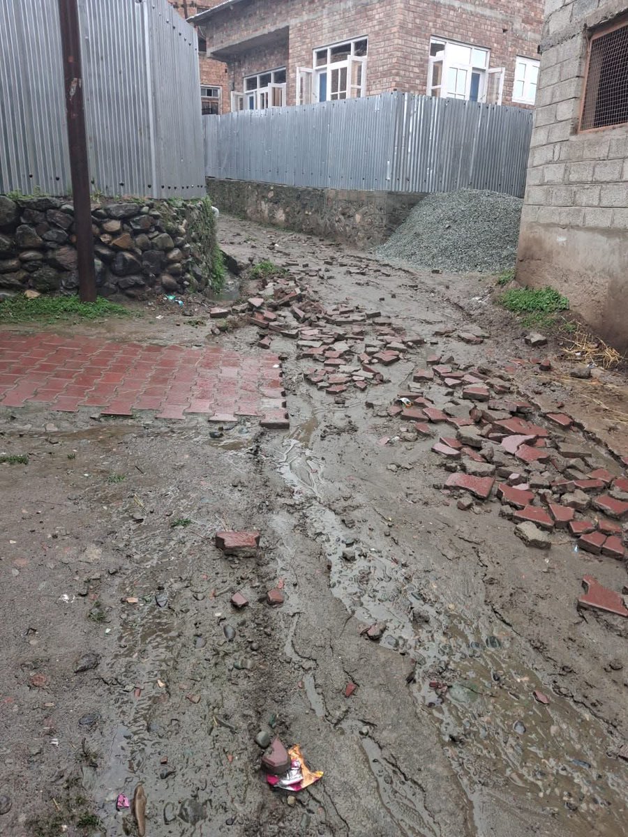 UsmanMajid_'s tweet photo. Outrageous! A pedestrian pathway built just months ago near Ziyarat Shareef Subhan Sahib in Gundpora #Bandipora has been smashed overnight and its tiles stolen. If public property is being deliberately destroyed to recycle government funds, it exposes a shameful corruption racket. Development cannot become a tool for looting public money. I demand an immediate probe and strict punishment for every culprit. @CM_JnK @OfficeOfLGJandK @dcbandipora
