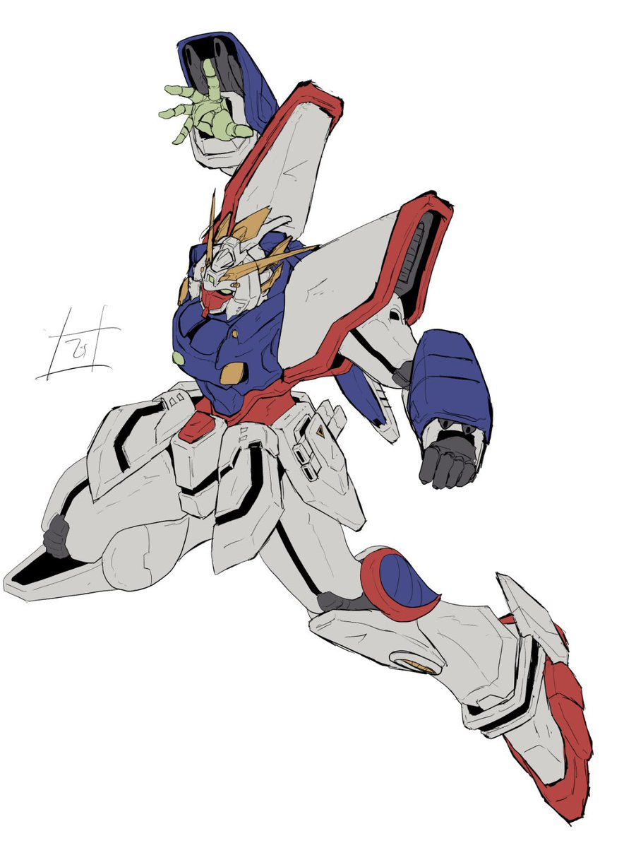 思えば一番好きな機体をまだ描いていなかった、シャイニングガンダム バトルモード
#Gガンダム