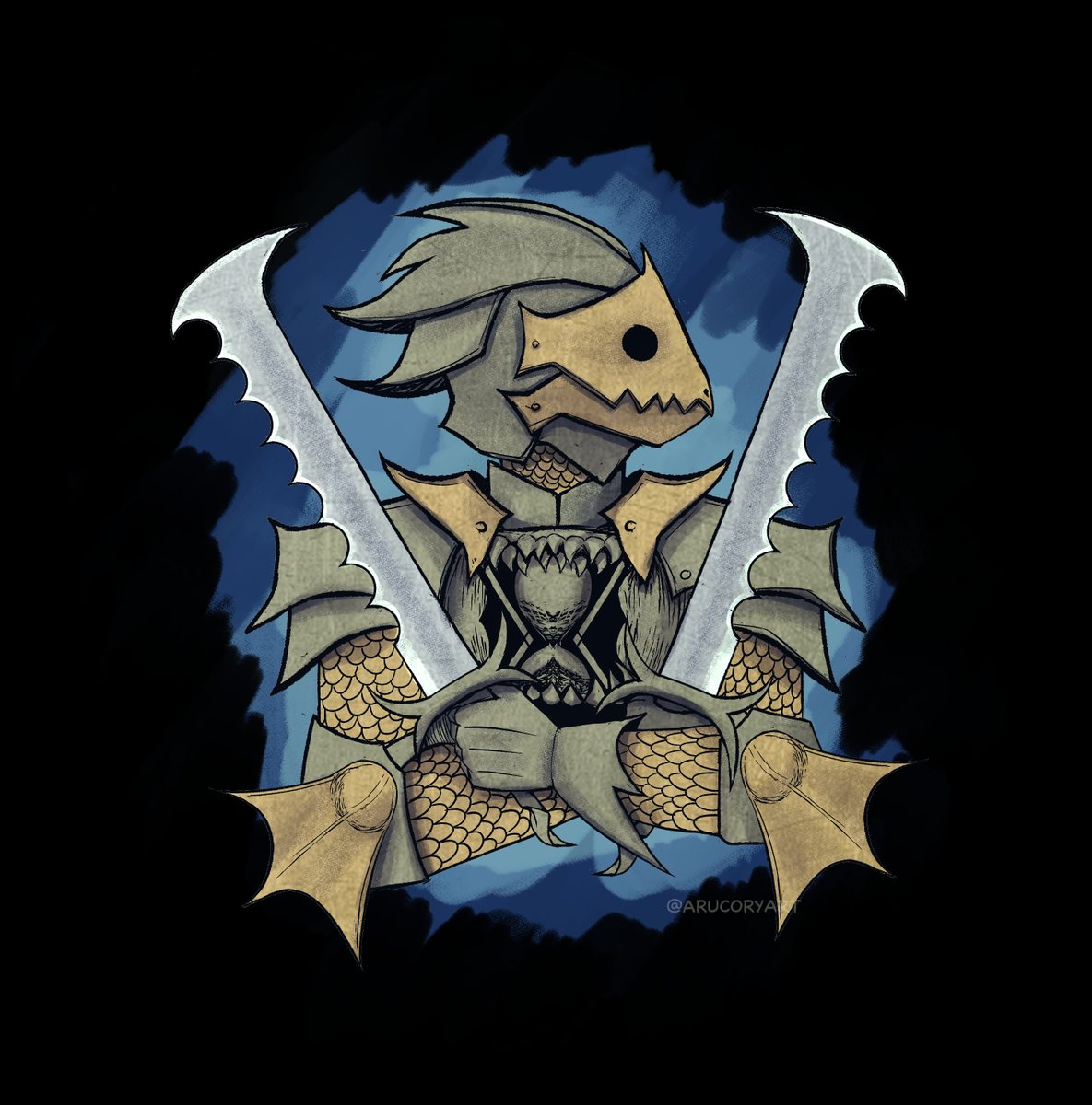 Practicing a Fish knight! with <a href="/ChameleonPowar/">GreyChameleons</a>