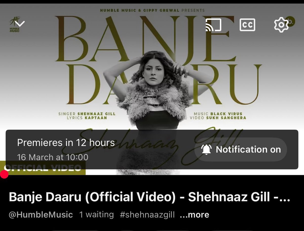 "Banje Daaru🎻" Releasing Tomorrow 10:00AM 🔥

youtu.be/OhScU8J36zY?si…

<a href="/ishehnaaz_gill/">Shehnaaz Gill</a> <a href="/GippyGrewal/">Gippy Grewal</a> <a href="/bhana_la/">Bhana La</a> <a href="/TheHumbleMusic/">Humble Music</a> <a href="/believe/">Believe</a> 

#shehnaazgill #humblemusic