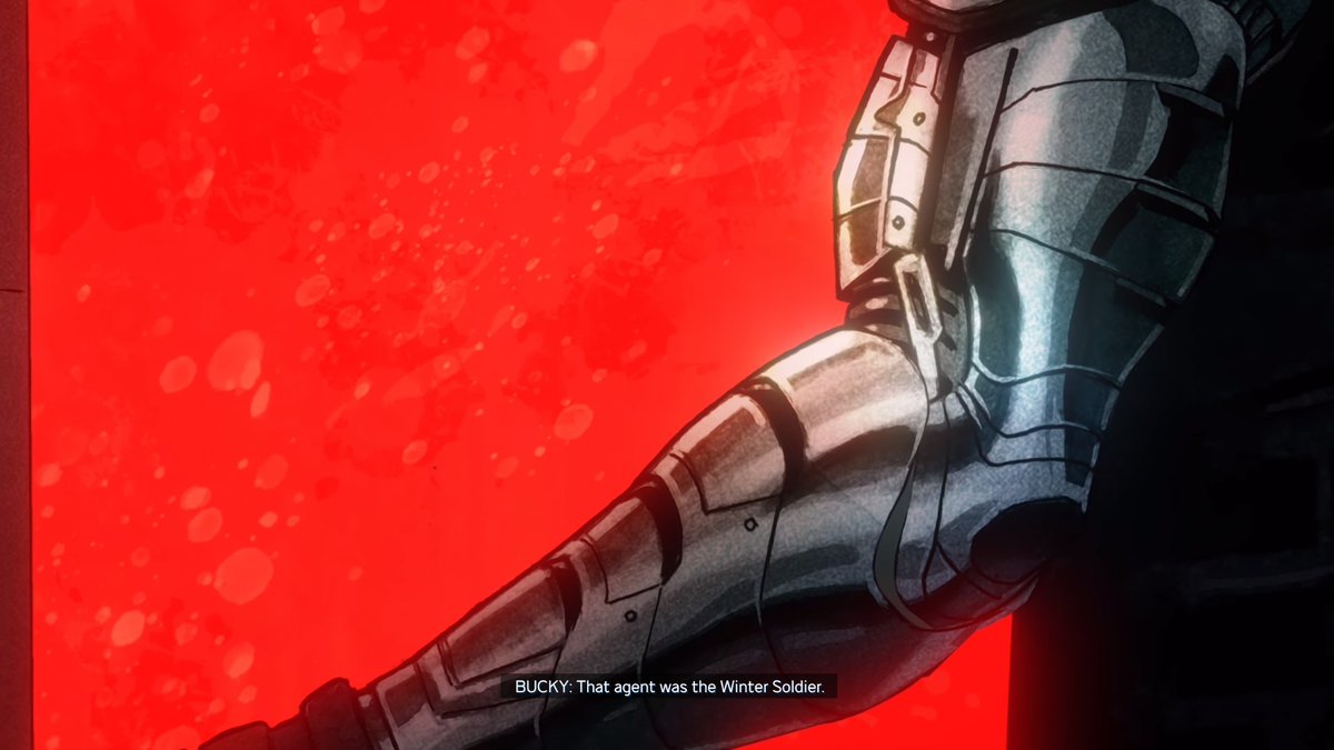 43alska's tweet photo. The avengers game sucks but the art for bucky's story is really cool ouugh https://t.co/QSV5EygQSe