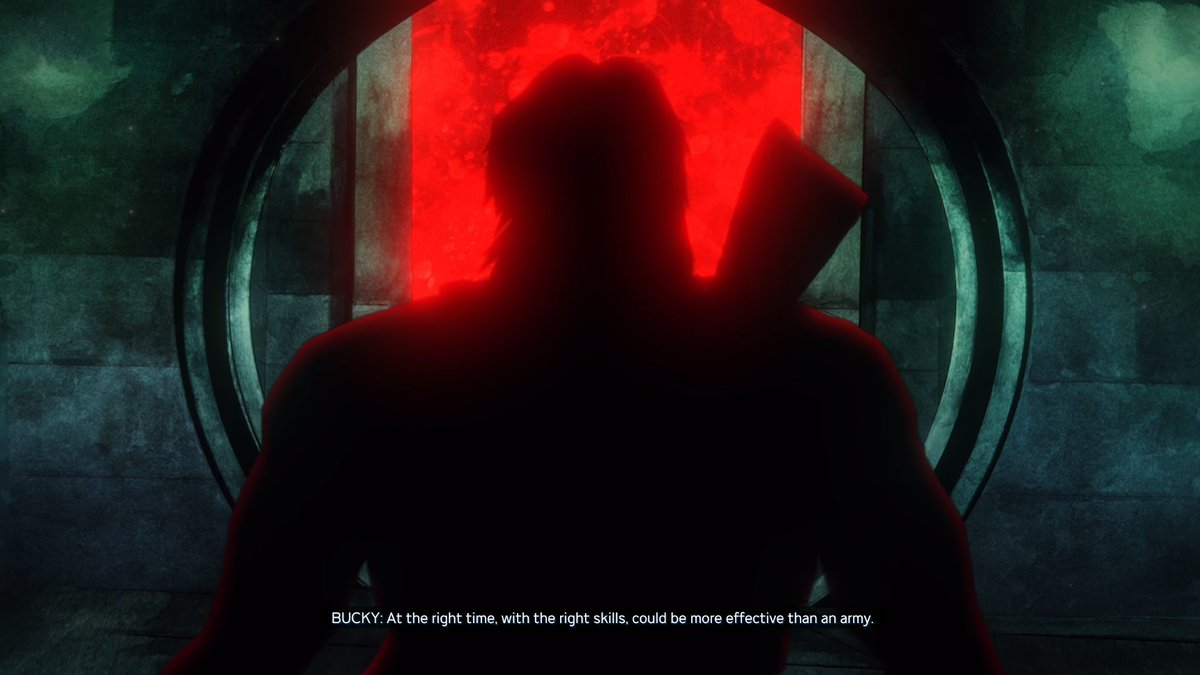 43alska's tweet photo. The avengers game sucks but the art for bucky's story is really cool ouugh https://t.co/QSV5EygQSe