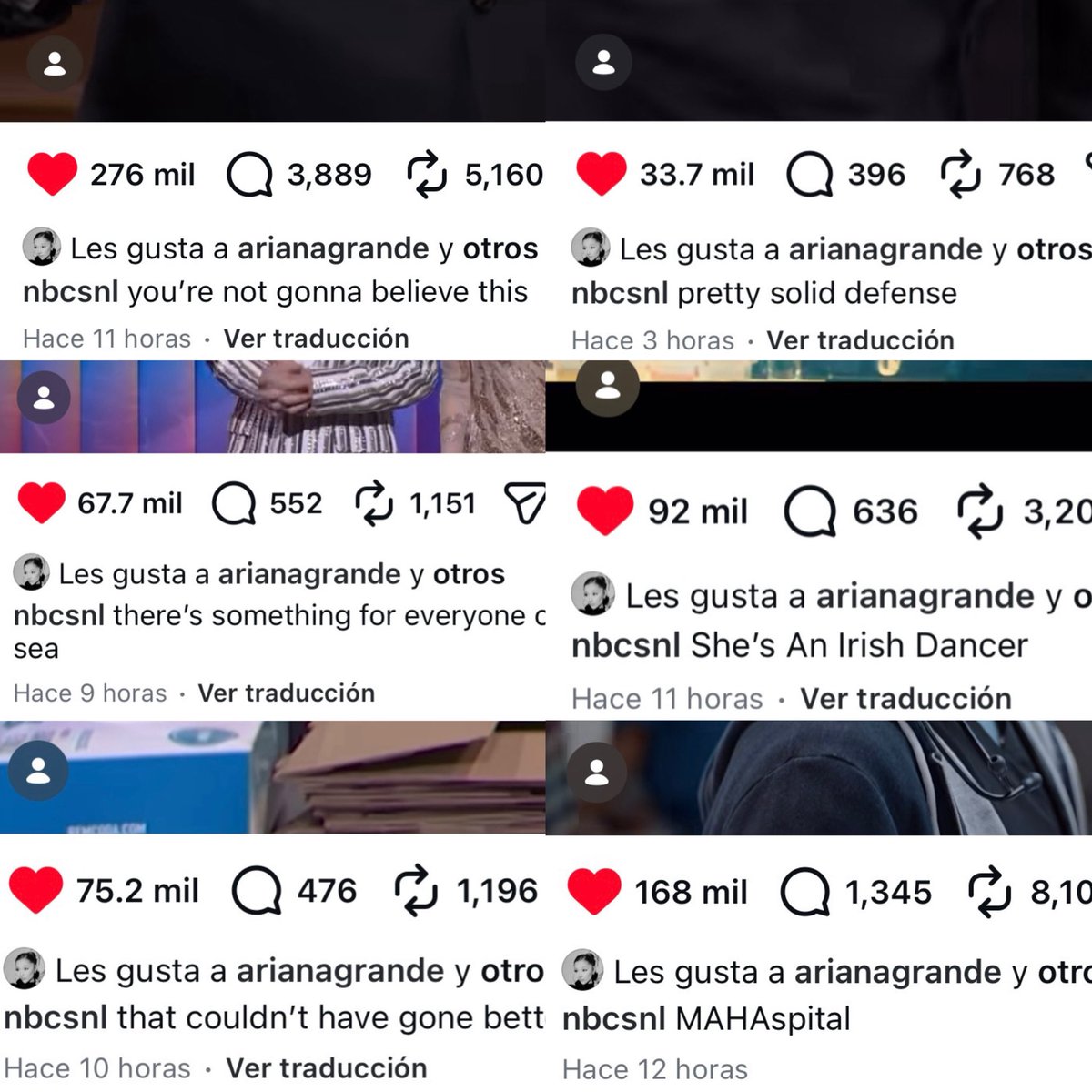 filmscnma's tweet photo. ariana likeando los videos de harry en snl, ella LO AMA 💗☹️💗☹️💗 https://t.co/i8iAd7cdGp