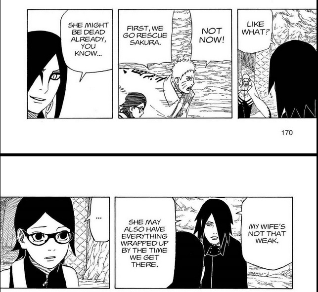 people who still think sasuke loathes sakura in 2026, especially after the final arc