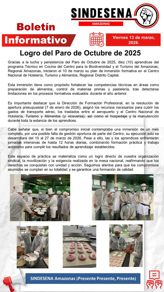 SINDESENA Amazonas tweet media