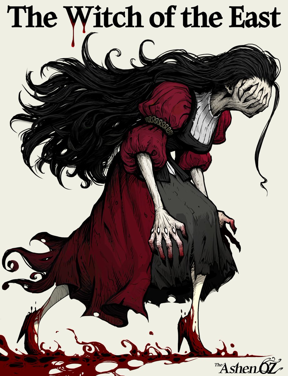 WID - The Witch of the East, wearing the Blood-Red Shoes. They say she hated her own face so much…
she chose to hide it forever.
#gamedev #indiegame #conceptart