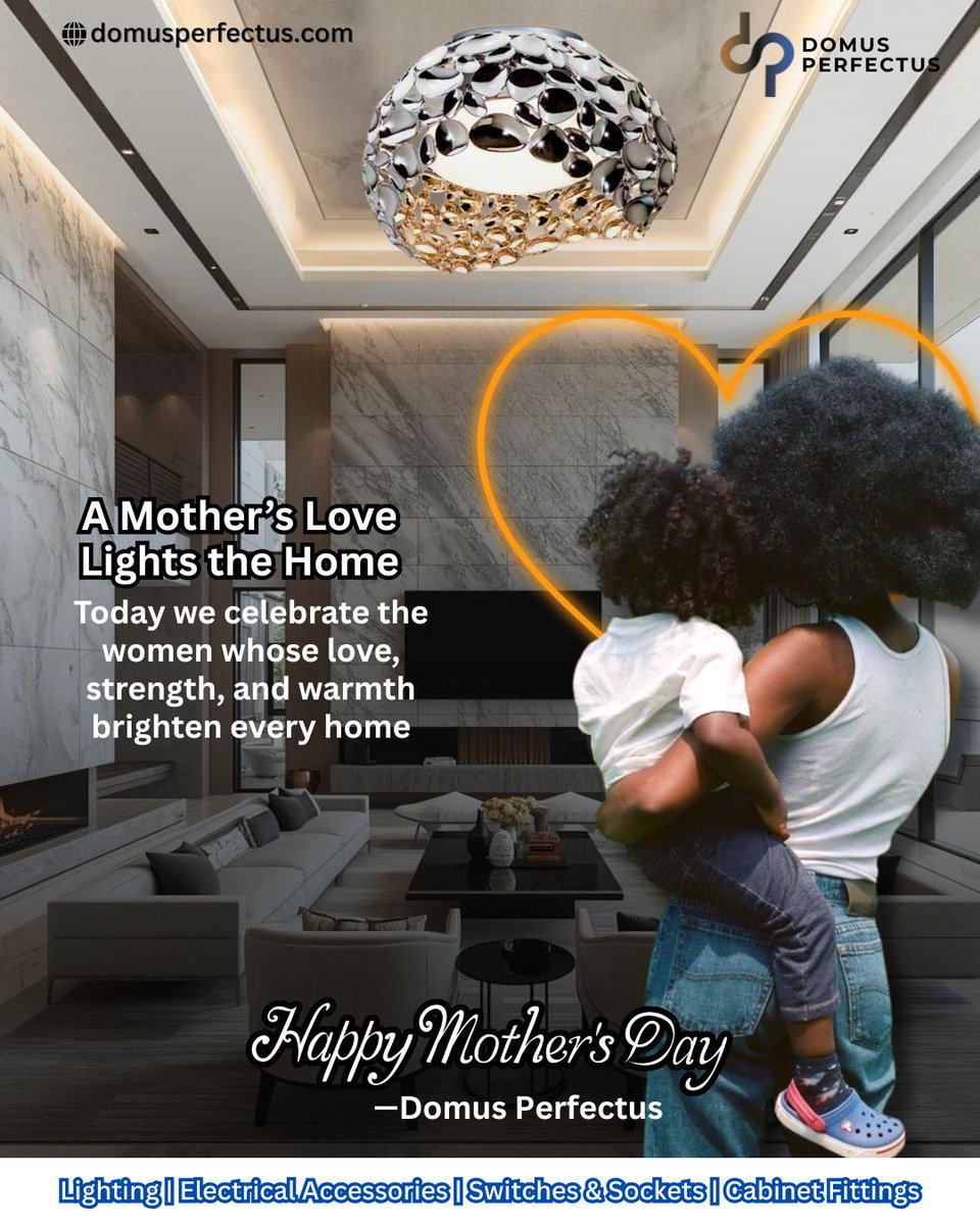 DomusPerfectus's tweet photo. Happy Mother’s Day to the incredible women who fill our homes with love, warmth, and light. 💐✨
Today we celebrate the strength, care, and endless dedication of mothers everywhere.
— Domus Perfectus
#domusperfectus
#abujalightsandswitches
#happymothersday https://t.co/HVRRJ8sBaw