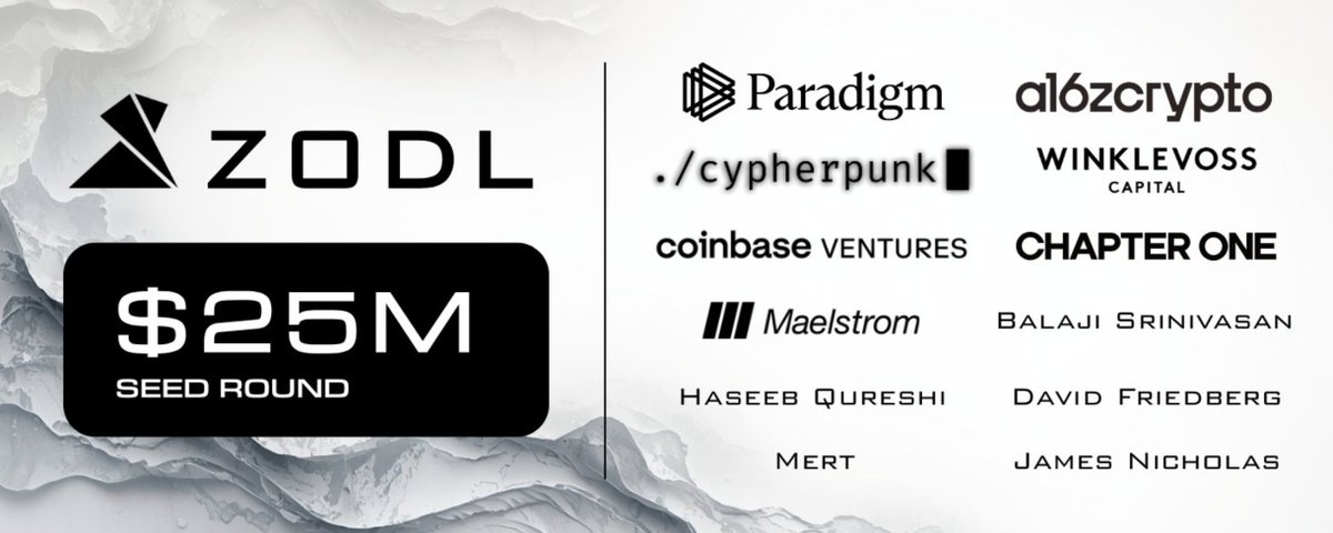 tenitoka_eth's tweet photo. Went down another rabbit hole today and stumbled onto something interesting.

@zodl_app  (Zcash Open Development Lab) just raised $25M seed.

Backed by some of the strongest names in crypto:

Paradigm
a16z crypto
Coinbase Ventures
Winklevoss Capital
Cypherpunk
Maelstrom
Chapter One
The goal is pretty clear:
build the next generation private financial infrastructure around Zcash.
Not just a wallet-but a full self-custodial platform for shielded ZEC transactions and private payments.
What’s interesting is that the team behind the original Zcash wallet (Zashi) is now building this.
Privacy narratives tend to come back every cycle.
And when they do, infrastructure like this usually gets a lot of attention.
Definitely one worth watching.
