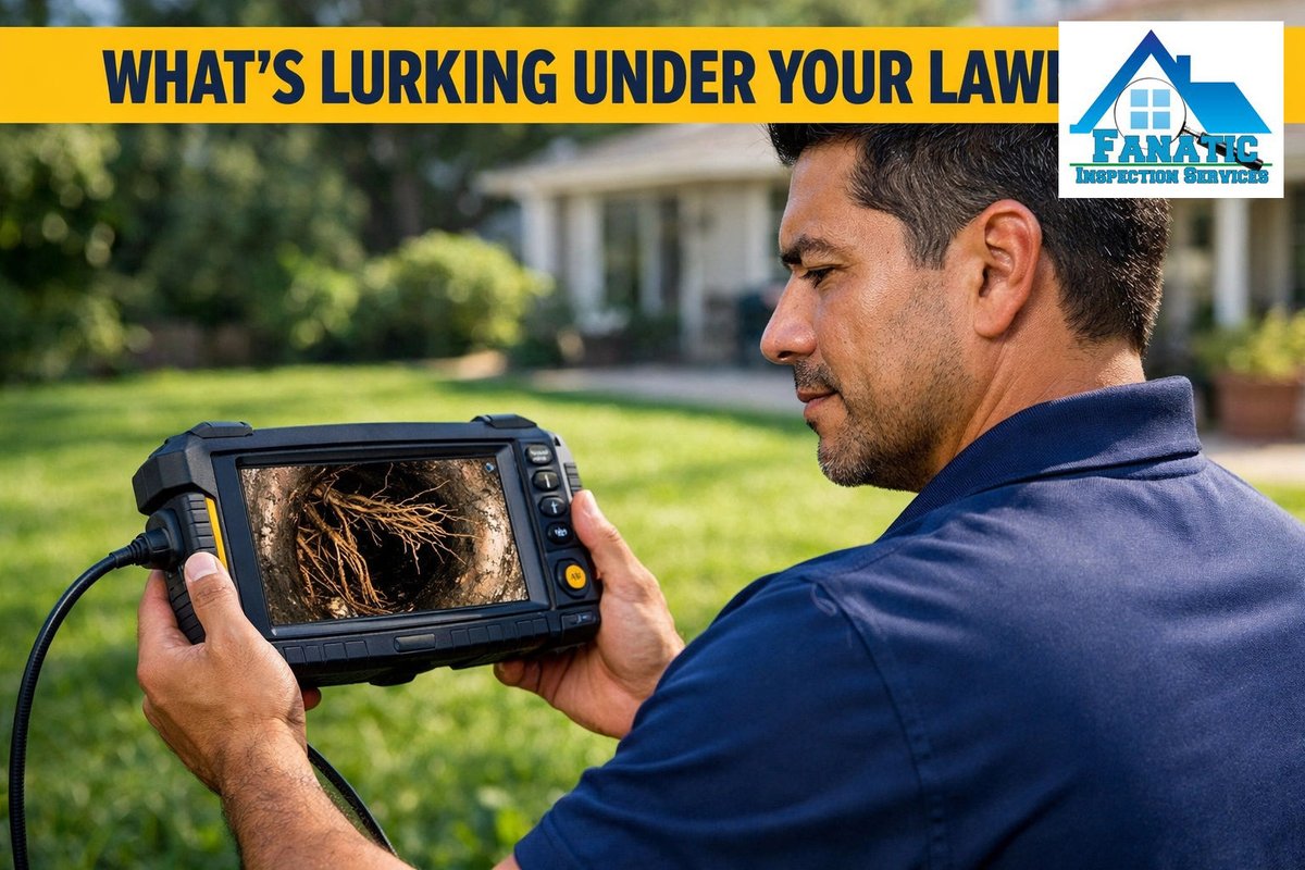 fanaticservices's tweet image. What’s lurking under your lawn? 🌳 Tree roots love to find their way into sewer lines, leading to messy and expensive backups. A sewer scope inspection is the only way to see the 'root' of the problem! 🚽💨 #SewerScope #HomeBuying #ProTip #FanaticInspections