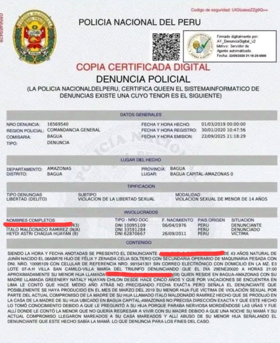 D_buscador's tweet photo. @ChacoteroPeru @AdrianzenEduard #REPUGNANTE🐷Rafael López Aliaga LLEVA UN VIOLADOR de una niña de 8AÑOS en su lista para el Senado, Ítalo Maldonado el #1 por Amazonas.
El hecho ESTÁ PUBLICADO desde hace un mes, y AYER NOMÁS Porky se abrazaba con el VIOLADOR en un mitin
Una niña tan pequeña #NoMiente, CRIMINAL https://t.co/HTmRNYnoNc