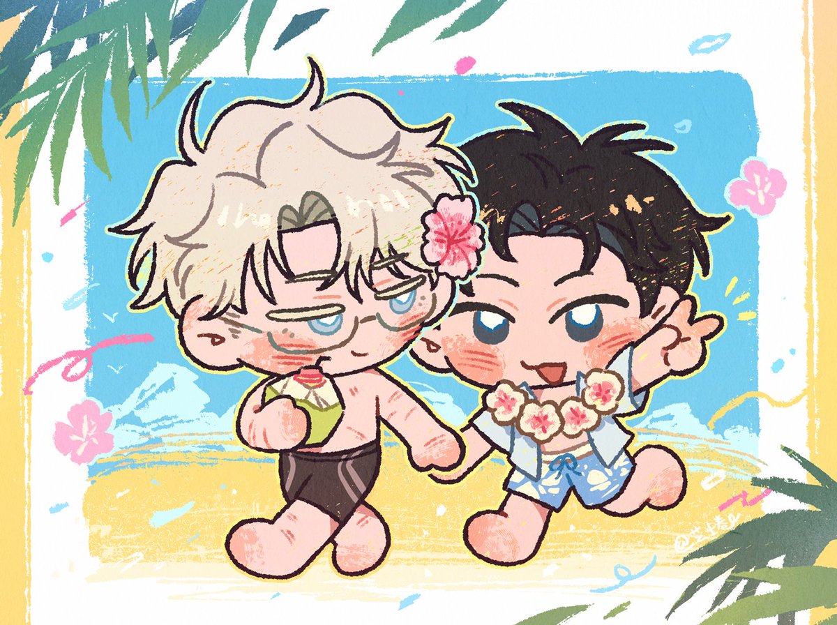 在海滩散步~🍹（再发一次）
<a href="/Ttung_gae/">뚱개</a>
#장미와샴페인 #RosesandChampagne #玫瑰与香槟