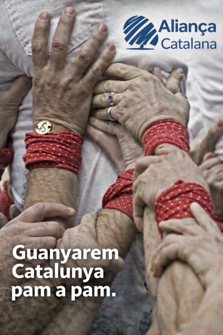 Guanyarem Catalunya pam a pam amb l’esforç i la força d’homes i dones que creuen en un país lliure i millor. Per tots nosaltres i pel futur #SalvemCatalunya 💙