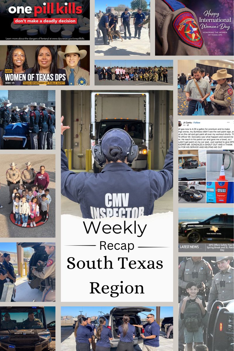 TxDPSSouth's tweet image. 🇺🇸 WEEKLY RECAP 🚨

🔹 Honored Women of DPS
🔹 Promoted Spring Break safety
🔹 Reinforced One Pill Kills awareness
🔹 Career Day on Wheels
🔹 Voices Beyond the Mission S2E5
🔹 Arrests from traffic stops &amp;amp; pursuits
🔹 Spring Break beach operations

@TxDPS #SouthTexasRegion #RGV