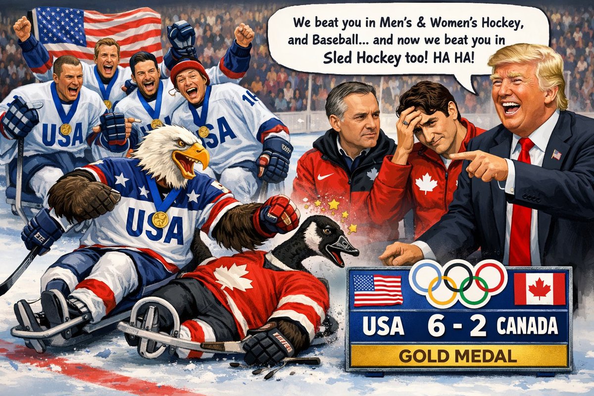 IKickaTouchdown's tweet photo. Golden once again as the United States beats Canada again. This time in sled hockey 6-2! 

#USAHockey | #USHockey | #USAvsCAN | #USAvsCanada | #Olympics | #OlympicHockey  | #MensHockey | #MensIceHockey | #TeamUSA | #GoldMedalGame | #USAsledhockey | #sledhockey | #Paralympics https://t.co/ZLLXAWGgVL