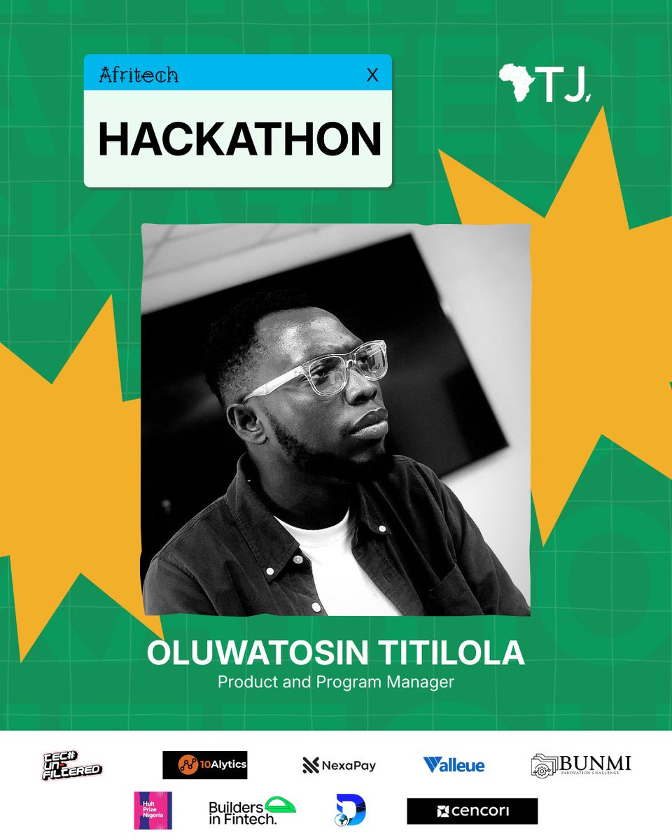 afritechjournal's tweet photo. The builders have arrived.
Now it’s time to meet the people judging the ideas.
We’re proud to introduce the judges for the ATJ Afritech Hackathon — a group of operators, founders, and ecosystem leaders who understand what it takes to build real technology.
#AfricanTechJournal #AfritechHackathon #BuildInAfrica #AfricanStartups