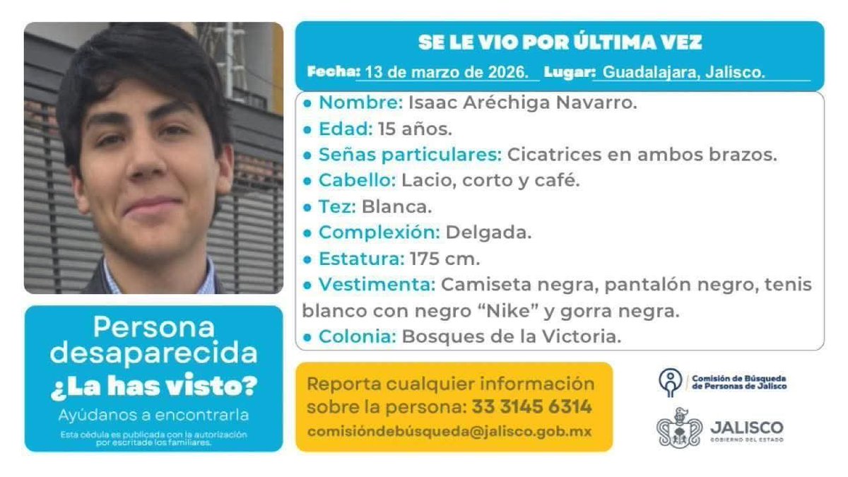 LuisTurriza1's tweet photo. Favor de difundir. 
Isaac Arechiga Navarro 
Colonia Bosques de la Victoria
Guadalajara https://t.co/eTAbJ6dQYl