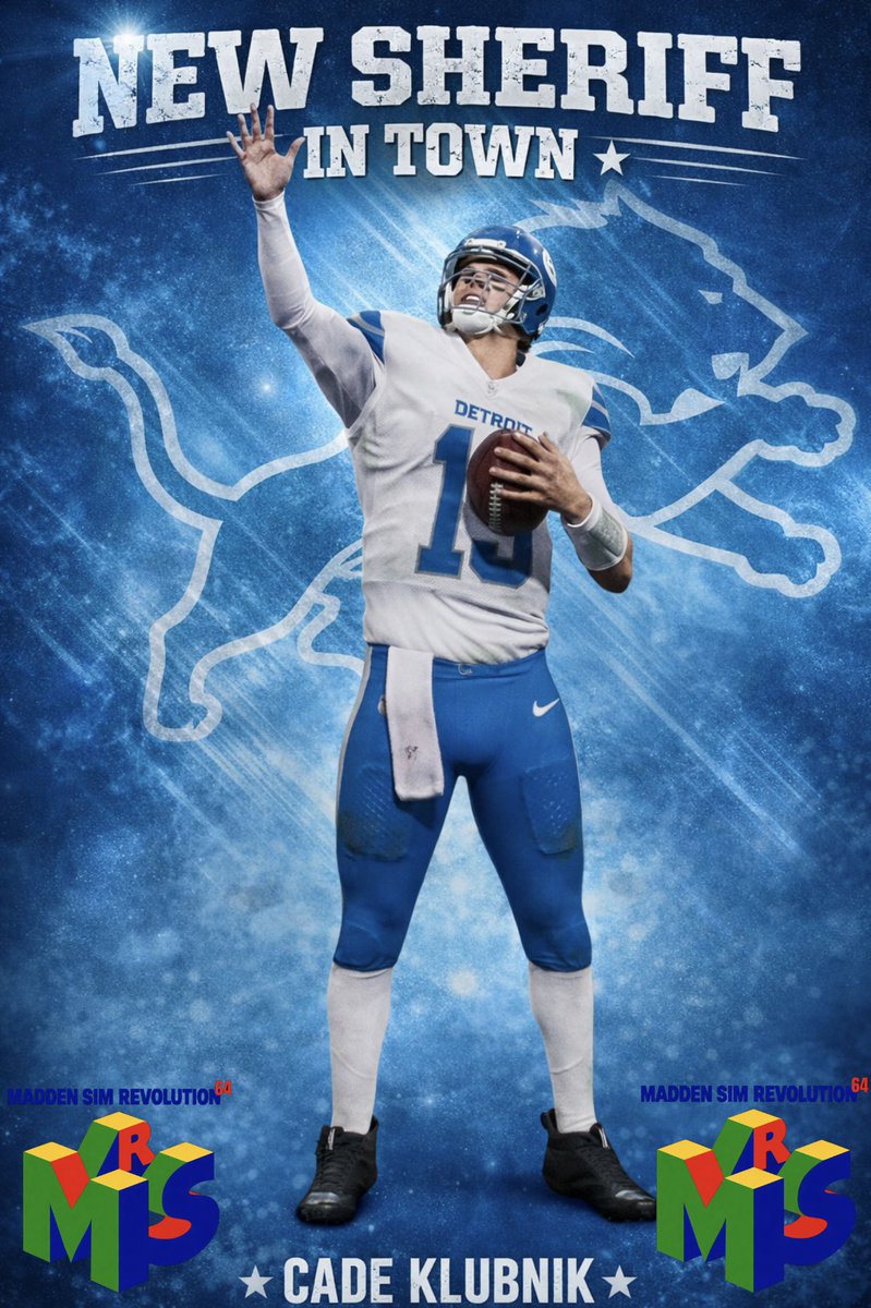 dieselnd58's tweet photo. With the Detroit Lions having many mouthes to feed this upcoming offseason they are turning the keys over to rookie signal caller Cade Klubnic after Noah Lewis upped his annual asking price to 79 Mill a year. @MSRLeague @MSRSticks https://t.co/FJJWVJp1MW