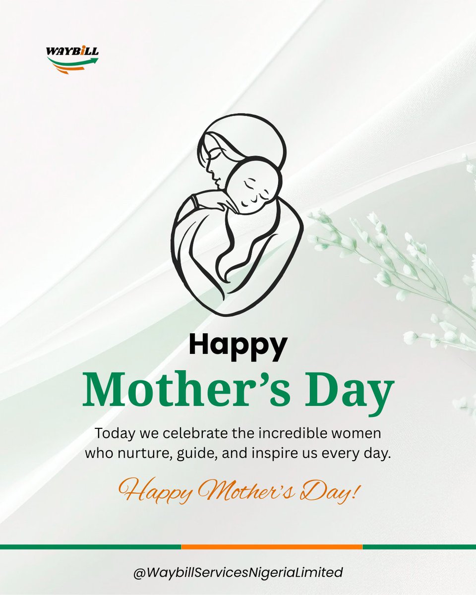 WaybillServices's tweet photo. Happy Mother’s Day. 🌟

Celebrating the love, strength, and dedication of mothers around the world. Thank you for all that you do. ✨️

#MothersDay
#CelebrateMothers
#StrongWomen
#RiceDistribution
#FMCGBusiness
#Distribution
#Logistics
#SupplyChain
#WaybillServices https://t.co/L7305VRSBX