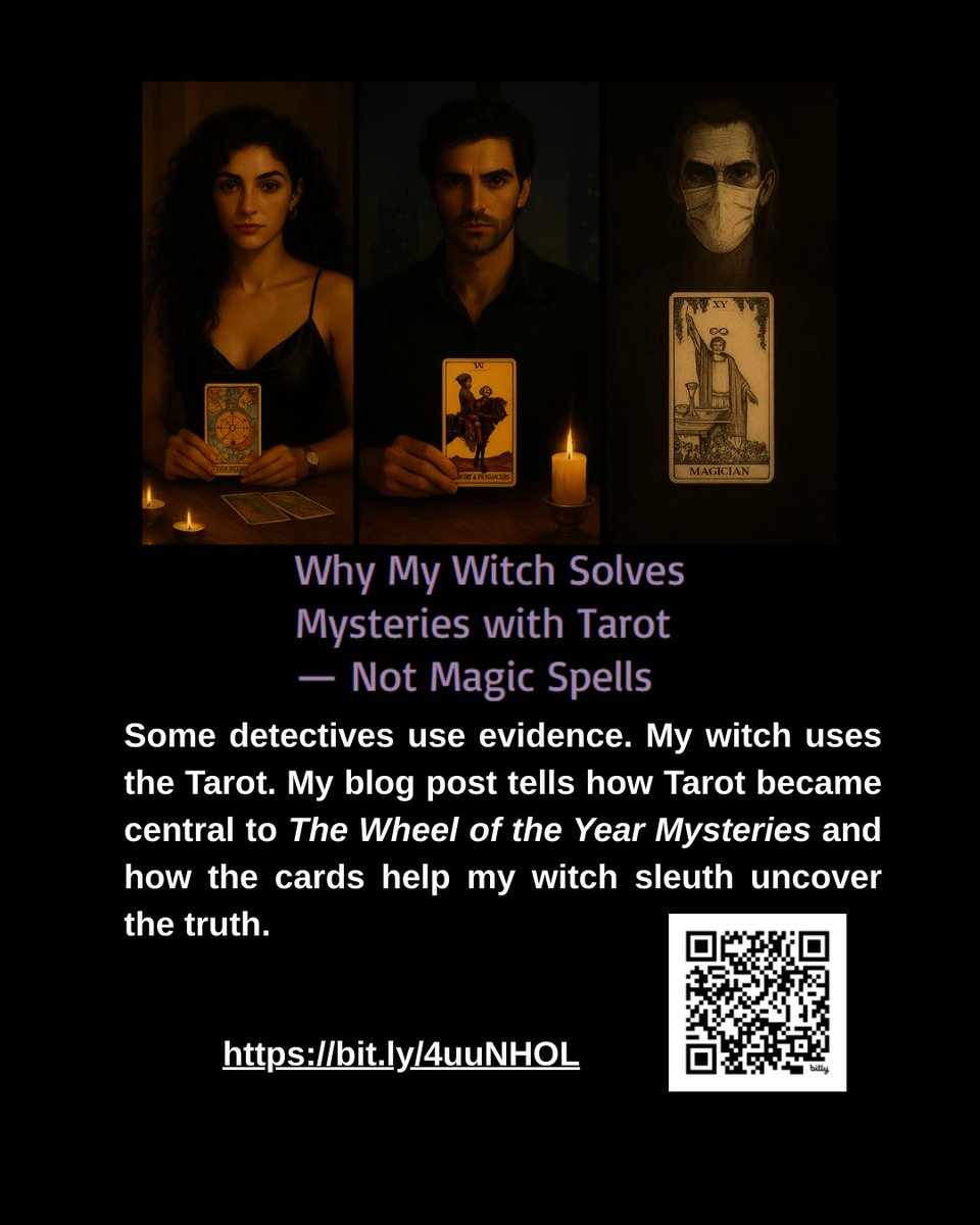 MichaleaMoore's tweet photo. Some detectives use evidence. My witch uses the Tarot.

New blog post about how Tarot became part of the storytelling in The Wheel of the Year Mysteries.
https://t.co/xvFcxYSqBI
#wheeloftheyearmysteries #tarotfiction #tarot #WitchRomance https://t.co/eP6jpXLhtQ