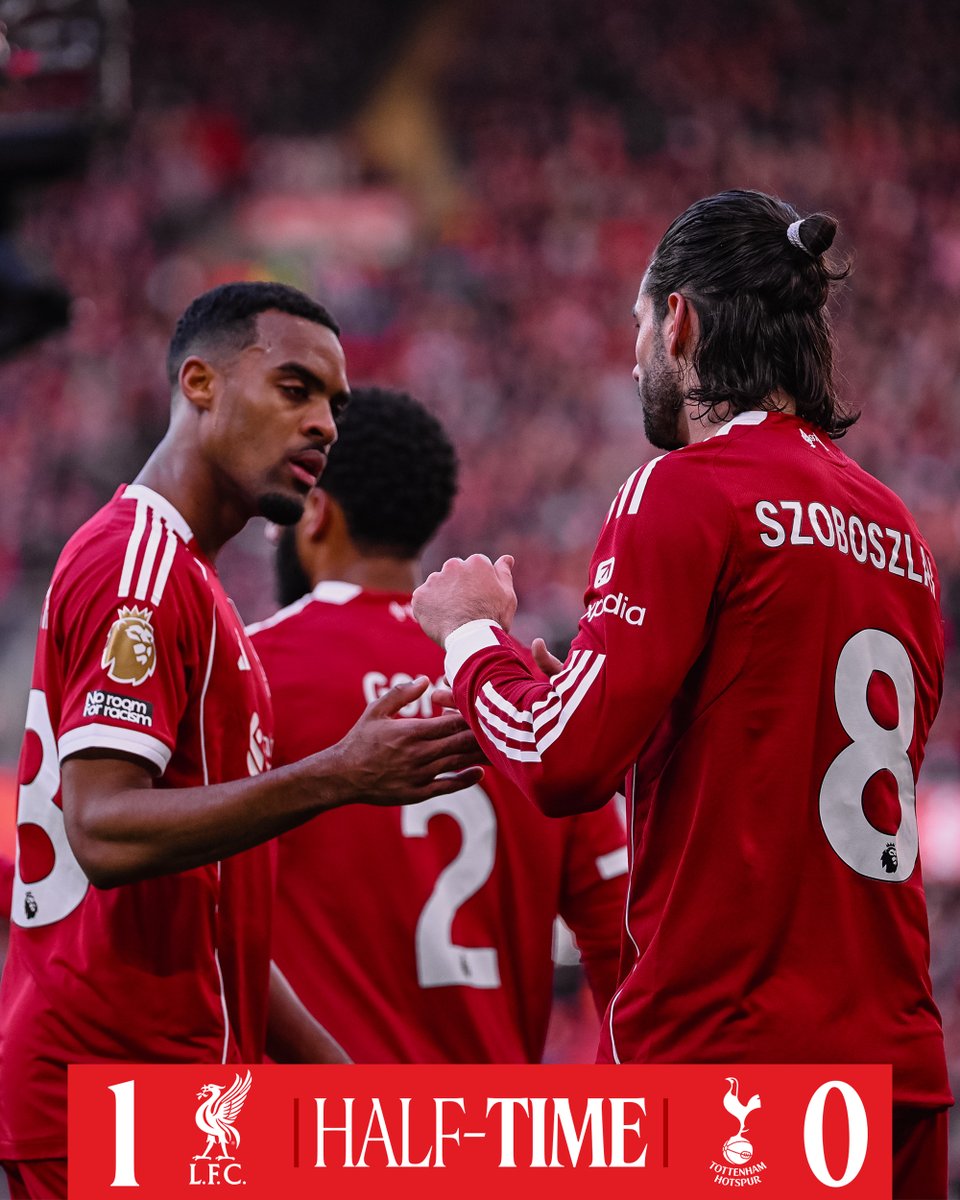 Ahead at the break 🙌 #LIVTOT