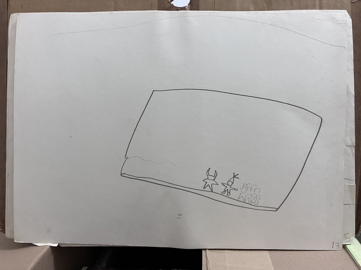 6歳頃?製作した紙芝居でてきたんだけど笑った
小人のヒーローが悪の軍団と戦ったり生き物に襲われたりしつつ、後半急に一緒に飛行機移動してアフリカへ。そこで悪ボスがワニに食われておしまい。
とにかくワニを出したいっていうだけの強引展開! 