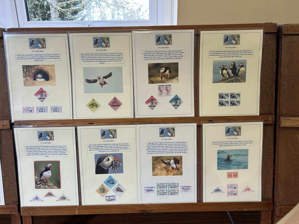 Lundy_stamps's tweet photo. From a seminar yesterday with the Association of Essex Philatelic Societies.
Puffin thematics with a strong Lundy philatelic showing.
#lundy #puffin #localpost https://t.co/QMtHX8ZmNV