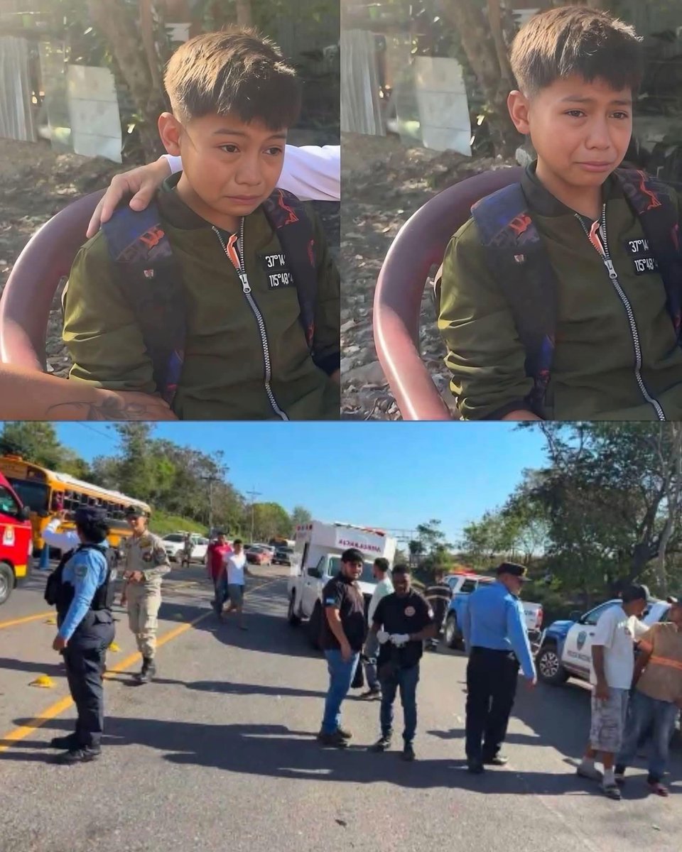➪😭💔🥺¡Desgarrador! Este pequeño viajaba junto a su madre y su hermano a celebrar su cumpleaños número 13 a Omoa, sin imaginar que los perdería a ambos en un trágico accidente de tránsito en Potrerillos, Cortés. “Justo hoy que cumplo mis trece años se me muere mi mamita”,