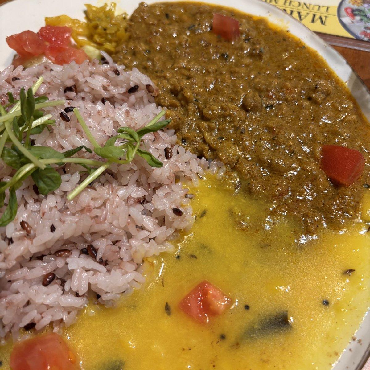 neene3's tweet photo. 今日はまるせさんで粗挽きポークキーマカレーを単品で頂きました。ハラヘリのため米は大盛りです。カレーが美味しいのは勿論ですが、米も美味い。米に関心。米美味い（２回目）
#スパイスカレー
#大阪スパイスカレー
#スパイスカレー大阪
#キーマカレー
#中津ランチ https://t.co/H8elga6KjU
