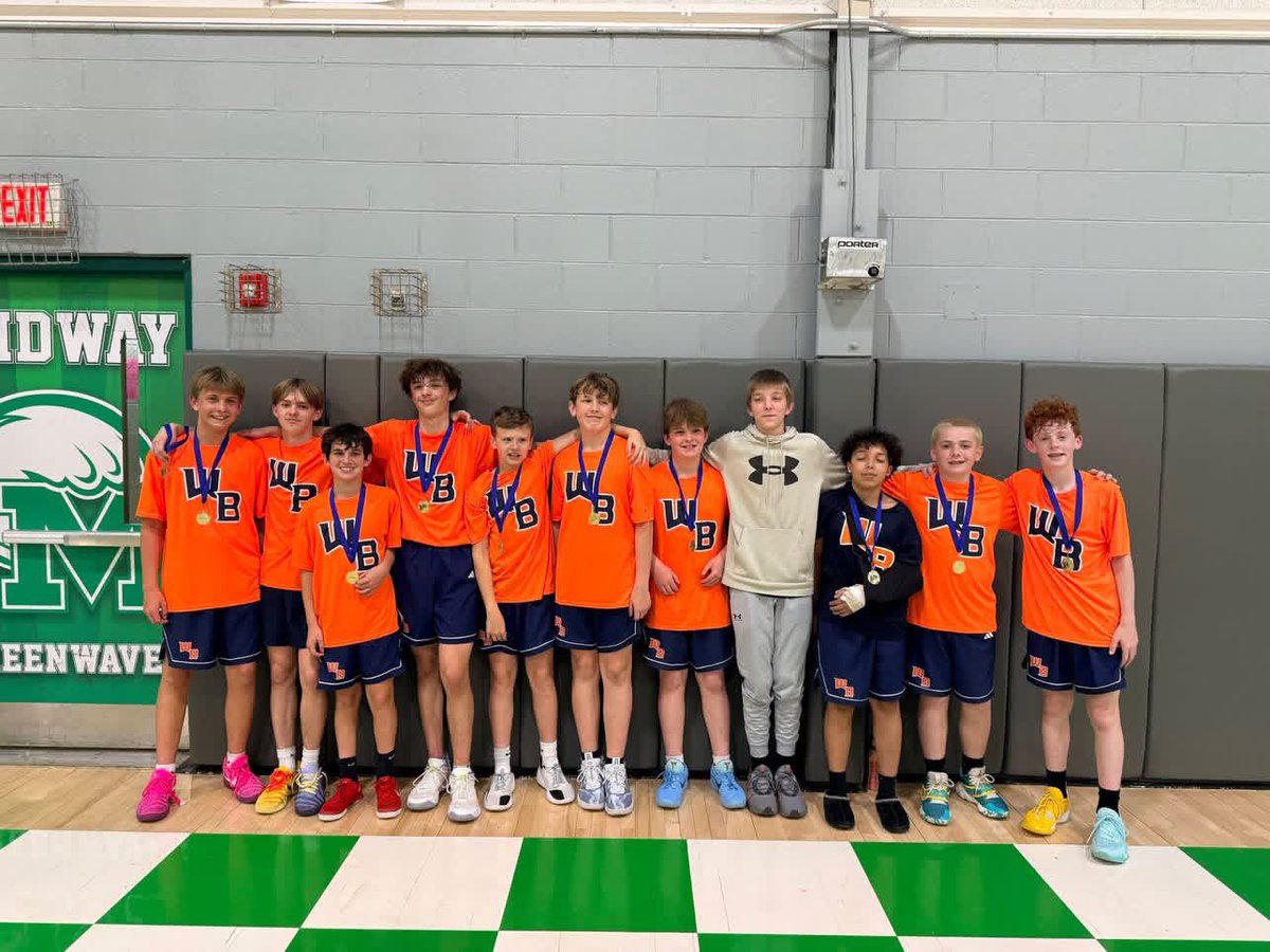 balee9655's tweet photo. Big wins and undefeated runs for both our middle school (8th grade division) and 4th grade teams this weekend at the Midway Madness tourney! #WBPower https://t.co/4oH8Fi6on3