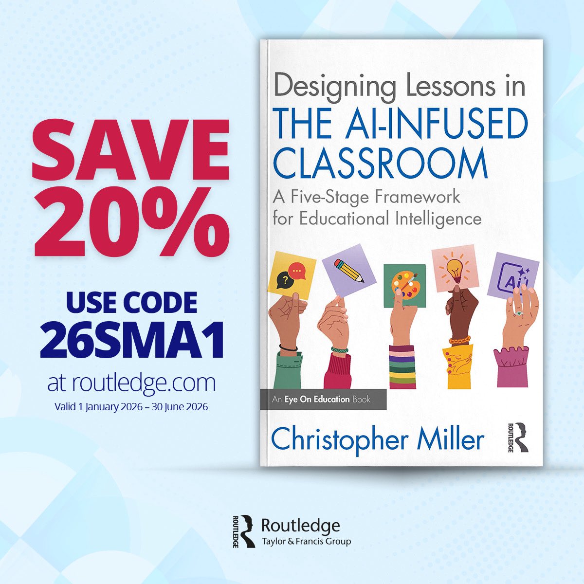 mistamiller204's tweet photo. Now available for preorder!

Designing Lessons in the AI-Infused Classroom

Practical strategies for teachers who want to design learning experiences that emphasize curiosity, creativity, and meaningful student thinking in an AI-infused world. https://t.co/c5YFQMww5S