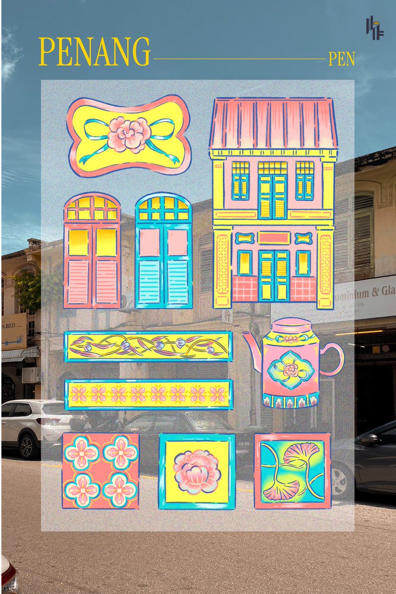 ใช้เวลาวาด sticker นานกว่าวาดตึกทั้งหลังอีกอะ น่าจะเพราะช่วงนี้ยุ่งกับงานมาก ๆ ด้วย พอมีเวลาก็แว้บมาเติมทีละชิ้น จนในที่สุด เสร็จสักที!!! อันปีนังคือเคยทำไว้แล้ว แต่ขอฝากน้องใหม่ที่ได้แรงบันดาลใจจาก elements ในเมืองเก่าภูเก็ตด้วยจย้า 🪭🪷 #ร้านค้าxfacade