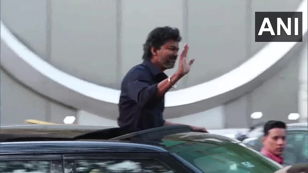 Delhi: TVK president and actor Vijay leaves from the CBI headquarters.  

He is appearing before the Central Bureau of Investigation (CBI) today in connection with the 2025 Karur stampede case.
