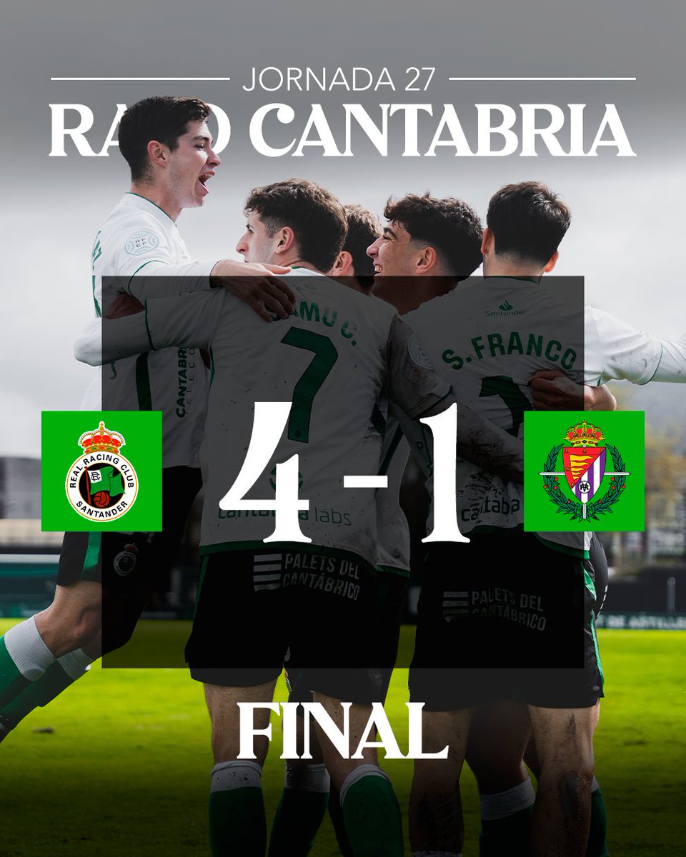 ⚡🎉 ¡FINAL EN ASTILLERO! ¡VICTORIA VERDIBLANCA!

#RayoCantabria 4 - 1 @RVCantera

🎯 Santi Franco x2, Samu Calera y Hugo Martín

#CanteraRRC