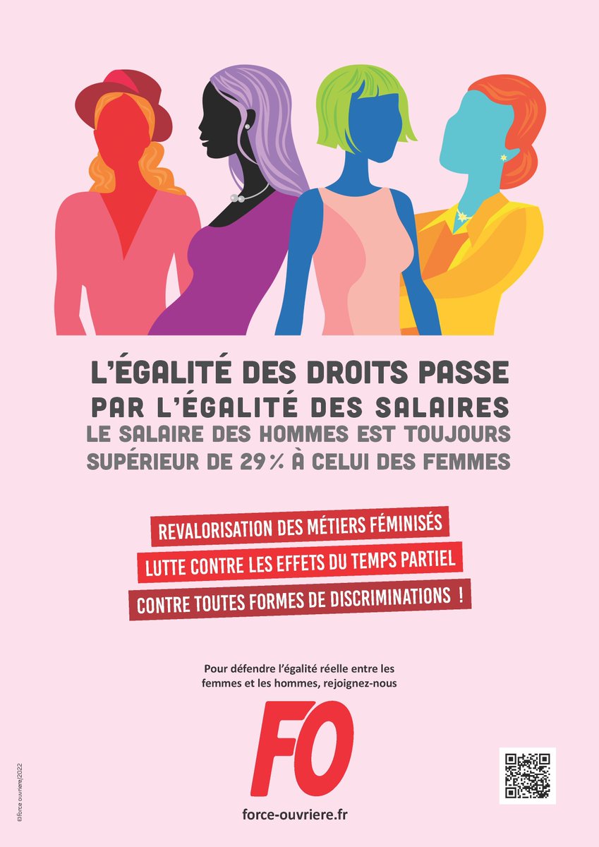 force_ouvriere's tweet image. [#8mars - Journée internationale des #droits des #femmes - 2022]

Pour FO, l'#égalité femmes/hommes, c'est un combat de tous les jours, toute l'année !