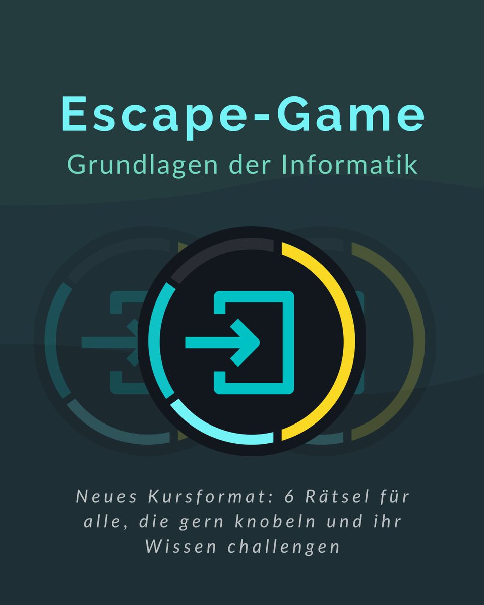 byte_challenge's tweet photo. Das BYTE Escape‑Game ist da!🔓 6 Rätsel, inspiriert von Grundlagen der Informatik. Bereit für die Challenge? 😎➡️https://t.co/iawhs9SNgj https://t.co/7IurrxIuqk