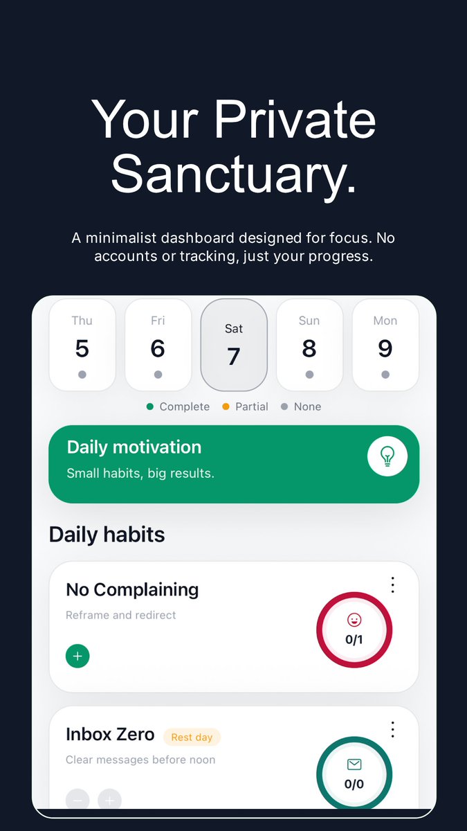 eltegani_gabir's tweet photo. HabitGate 1.0.4 is live! 🚀
No accounts
No tracking
100% private
Supports 17 languages
I am giving away a 1-Year Premium Access. Comment "HabitGate" below, and I will DM you a code!
#Productivity #GoalTracker #BuildInPublic #iOSDev https://t.co/DAE9m7cCAj