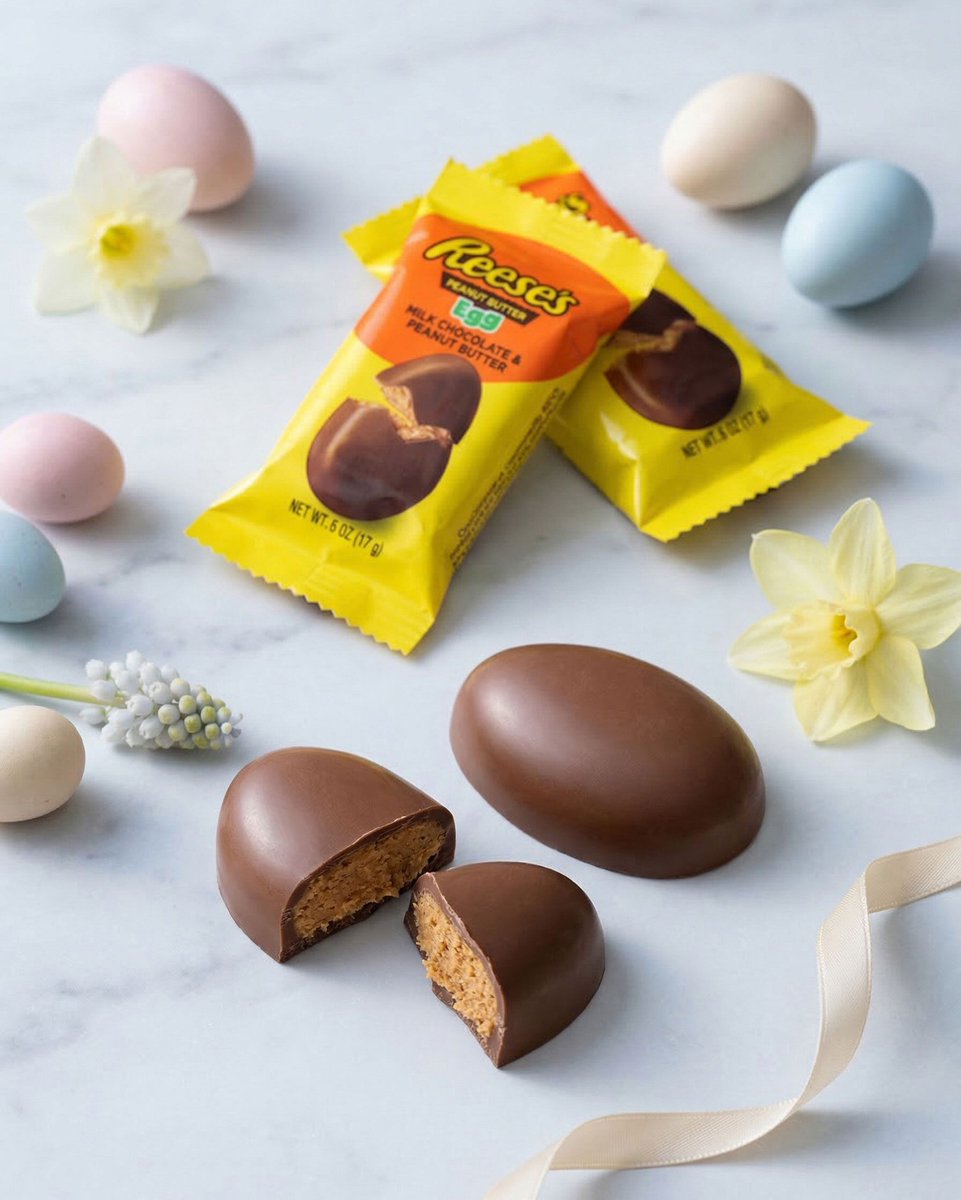 bbbaskets's tweet photo. Classic Reese’s Peanut Butter Eggs – the perfect sweet treat for Easter baskets, spring candy gifts, and holiday dessert assortments. https://t.co/RKgJ3vPuCk