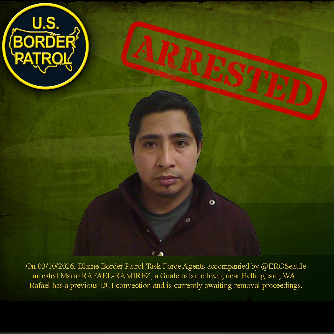 US Border Patrol Chief Patrol Agent Blaine Sector tweet media