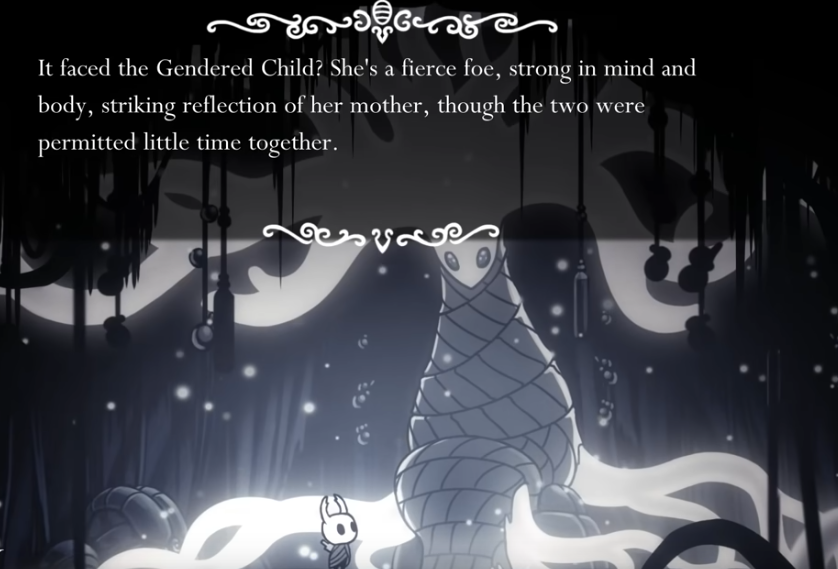 critval_189's tweet photo. @namethief0 @FernShawArt Transcript of a Team Cherry livestream + all the vessels are consistently referred to with "it" and sometimes "they" + WL calls Hornet the gendered child, if all of PK's children had gender there would be absolutely no reason to point out Hornet has a one https://t.co/O6ffc4CL0t