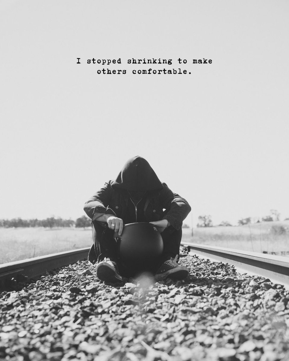 atticuspoetry's tweet photo. I stopped shrinking
to make others comfortable.

Not everyone will understand
what it took to grow into yourself.

The quiet decisions.
The boundaries you learned to keep.
The moments you chose honesty
over approval.

Some people will miss the smaller version of you.
Let them.

You didn’t come this far
just to disappear again.

— Atticus