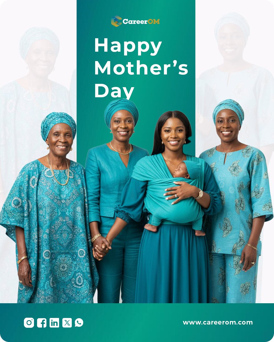 Careerom_'s tweet photo. Today, we celebrate the strength, dedication, and resilience of mothers.

Mothers are not only caregivers at home. They are professionals, entrepreneurs, leaders, and dream builders shaping the future every day.

Your hard work, sacrifices, and commitment inspire generations. https://t.co/Q8B3afohKJ