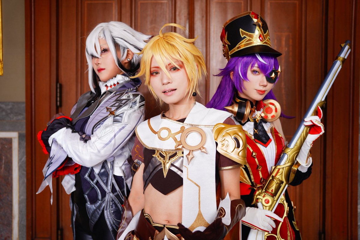 ［cos/原神］
アルレッキーノ/旅人空/シュヴルーズ

　　　　　　正義の国

p.<a href="/masasankamera/">マサさん</a> 
召使: <a href="/Niau_coss/">Niaこんぶ</a> 
旅人: <a href="/nagareame/">るぅ。</a> 
#Genshincosplay #原神コスプレ
#文化遺産フォンテーヌ0307