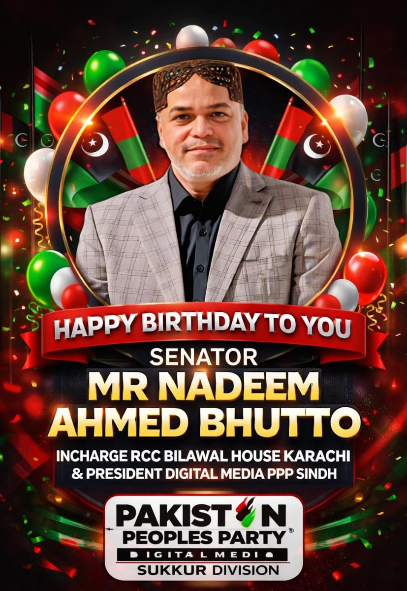 DurraniNajeeb41's tweet photo. پی پی پی ڈیجیٹل سندھ کے سربراہ اور محترم سینیٹر کو سالگرہ مبارک ہو کہ یہ سال آپ کے لیے کامیابی، خوشی اور اچھی صحت لے کر آئے۔ خوش رہیں!
#Happiest_Birthday بہت بہت مبارک ہو اس دن کی واپسی، آپ کے لیے اور بھی بہت سی خوشیاں ہوں۔ آپ کو صحت یاب کرے۔❤️🎂🫶🎉 #live_long @Bhuttoiest https://t.co/ZGMthEbq4y