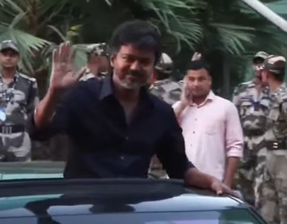 Thalapathy after finishing cbi enquiry in Delhi 💥💥
#VoteForTVK