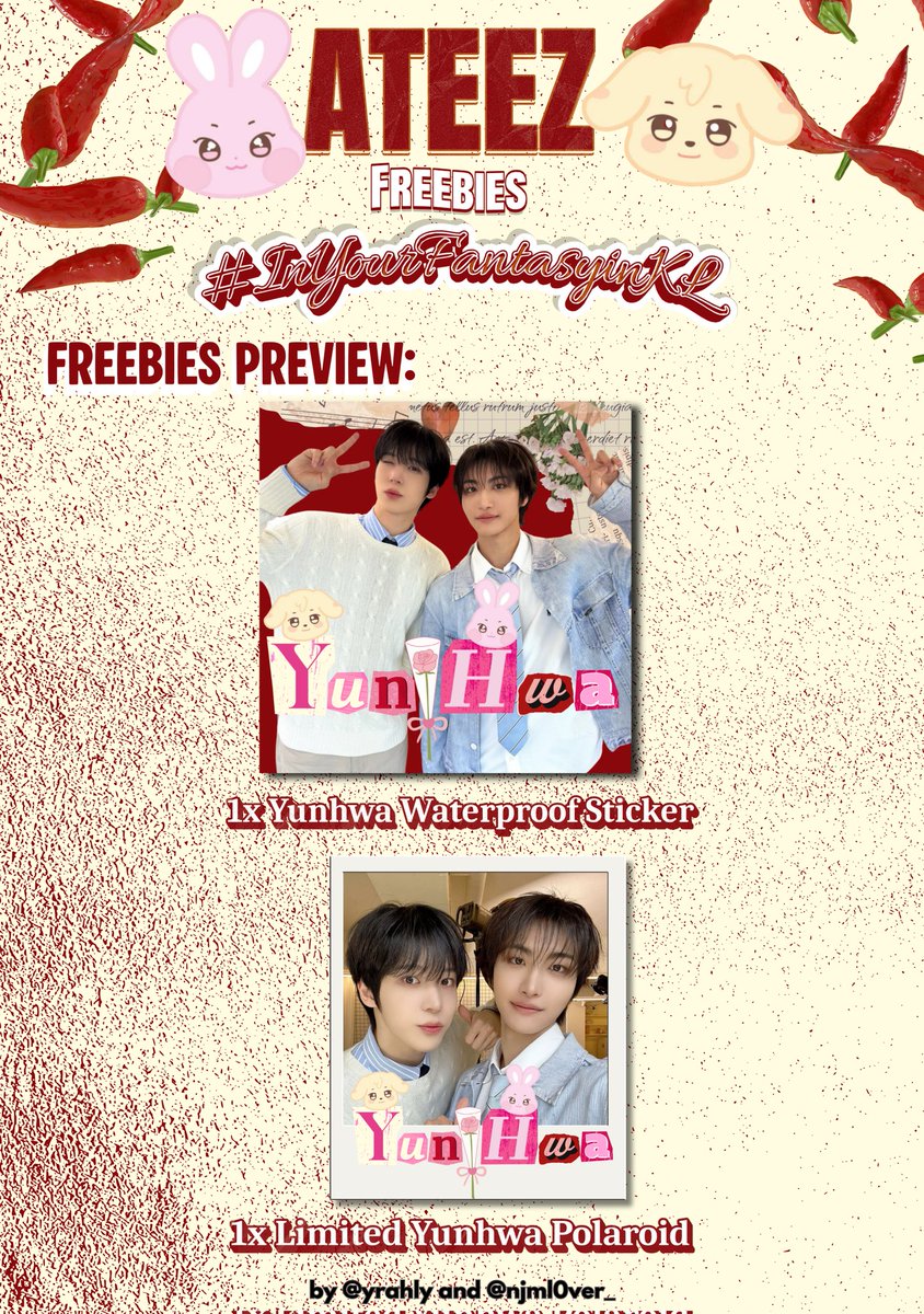 yrahly's tweet photo. Freebies for ATEEZ 2026 [IN YOUR FANTASY] in KL ⋆˚

How to claim:
- Like &amp; RT this tweet
- Follow me and @njml0ver_ for more updates
- Show this tweet to me or @njml0ver_ on D-Day
Open for trade✮ ⋆ ˚｡
#ATEEZ 
#ATEEZinKL
#ATEEZinMY
#IYFinKL
#IYFinMY
#yrah_freebies https://t.co/RaDmYHHe4H