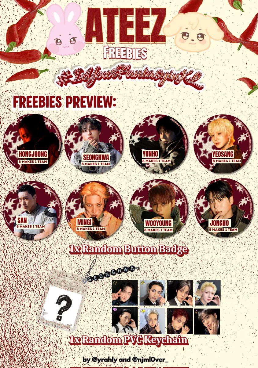 yrahly's tweet photo. Freebies for ATEEZ 2026 [IN YOUR FANTASY] in KL ⋆˚

How to claim:
- Like &amp; RT this tweet
- Follow me and @njml0ver_ for more updates
- Show this tweet to me or @njml0ver_ on D-Day
Open for trade✮ ⋆ ˚｡
#ATEEZ 
#ATEEZinKL
#ATEEZinMY
#IYFinKL
#IYFinMY
#yrah_freebies https://t.co/RaDmYHHe4H