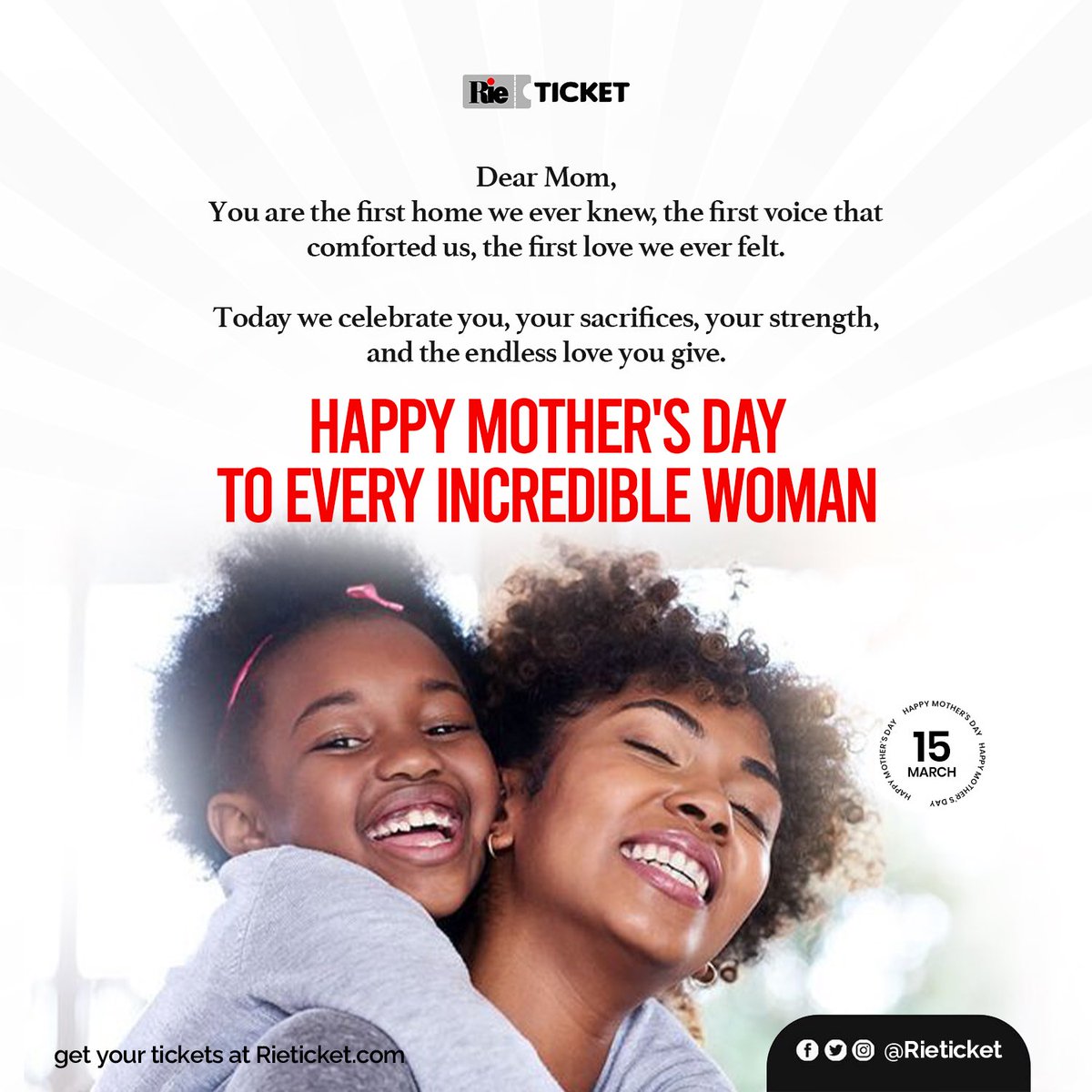 To the women who gave us our first home, our first comfort, and our first love. ❤️

Today we celebrate the strength, sacrifice, and endless love of mothers everywhere.

Happy Mother’s Day to every incredible woman. 🌸
#MothersDay