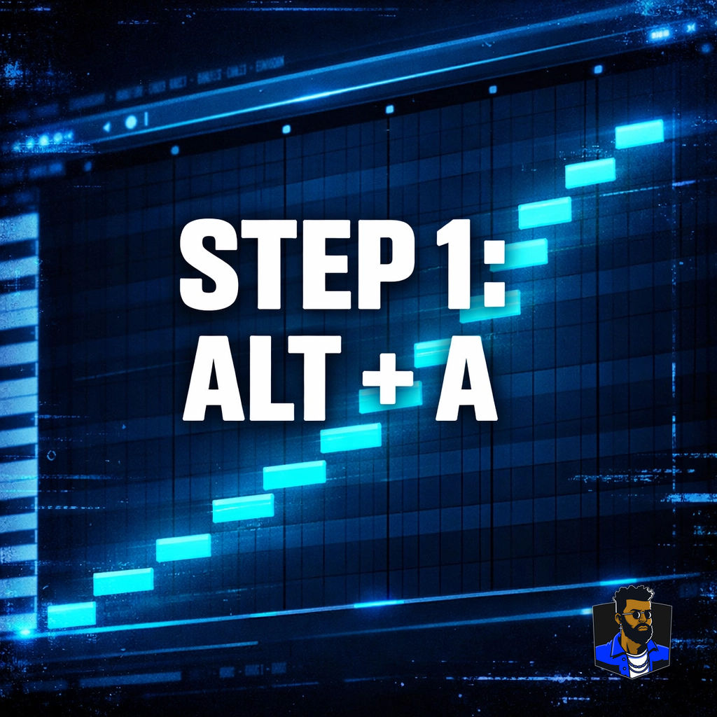 Elijahyats's tweet image. FL Studio Quick Win! 🎹

Need eerie trap melodies? Use 'Dark Thoughts'.

1. Alt+A to arpeggiate chords.
2. Gross Beat '1/2 Speed'.
3. Mix knob to 50% for that layer.

Instant vibe for dark trap.

Comment Sample pack so I can send you some fire🔥🔥
#FLStudio #Trap #Beats